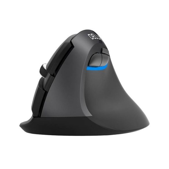 Mouse vertical wireless Delux M618Mini DB BT+2.4G 2400DPI (negru)