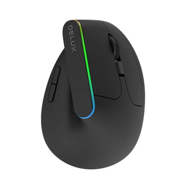 Mouse vertical wireless Delux M618DB BT / 2.4G 4000DPI RGB