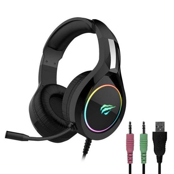 Căști pentru gameri Havit GAMENOTE H2232D RGB USB + 3,5 mm