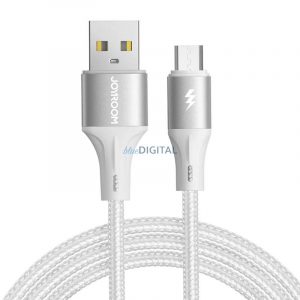 Joyroom SA25-AM3 Light-Speed ​​​​USB-A - cablu microUSB 3A 1.2m - alb