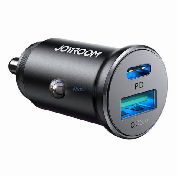 Încărcător auto Joyroom JR-CCN05 cu 1xUSB-A și 1xUSB-C conexiune 30W - negru