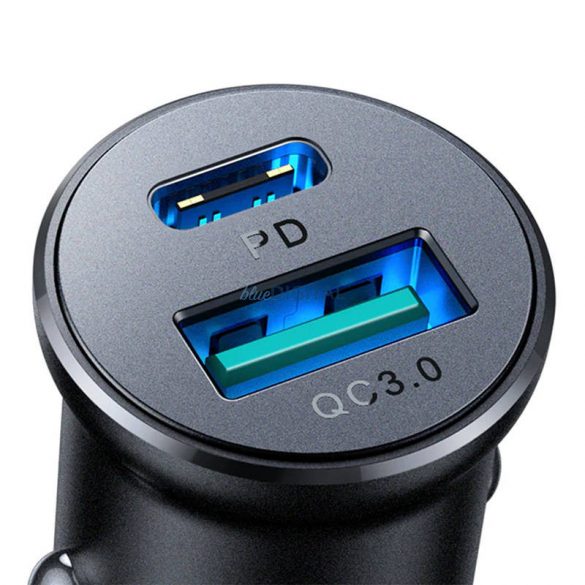 Încărcător auto Joyroom JR-CCN05 cu 1xUSB-A și 1xUSB-C conexiune 30W - negru