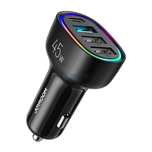 Încărcător auto Joyroom JR-CL09 cu 3xUSB-A și 1xUSB-C conexiune PD QC3.0 45W - negru