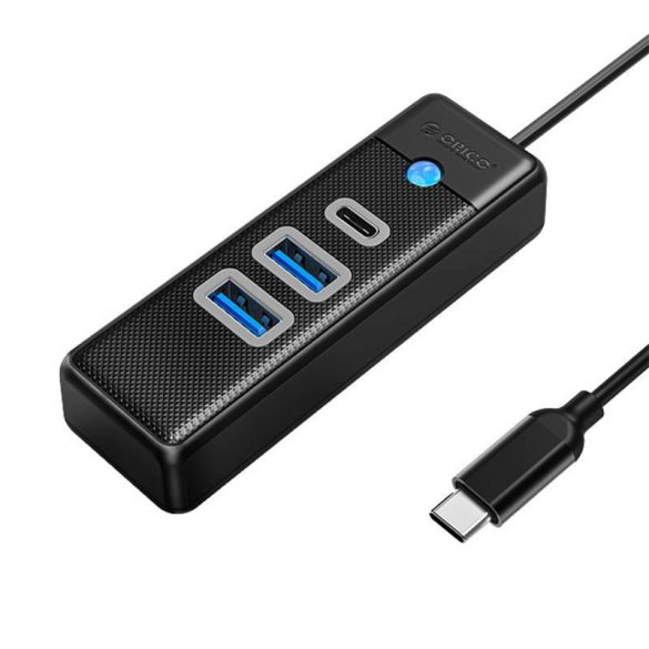 Adaptor Hub Orico USB-C și 2x USB 3.0 + USB-C, 5 Gbps, 0,15 m (negru)