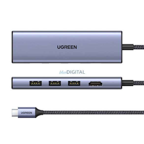 Adaptor HUB UGREEN CM511 USB-C la HDMI, 3x USB-A 3.0, SD/TF