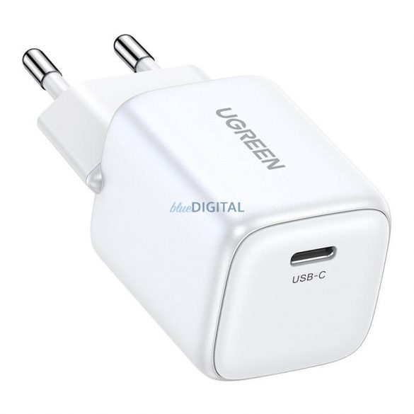 Încărcător UGREEN 15324 Nexode mini, USB-C, PD3.0, QC4.0, GaN, 20W (alb)