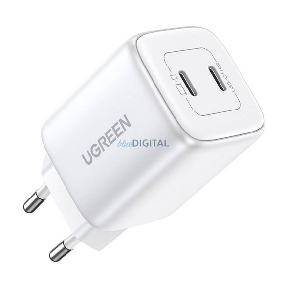 Încărcător UGREEN Nexode 45W, 2x USB-C, PD3.0, QC4.0, GaN (alb)