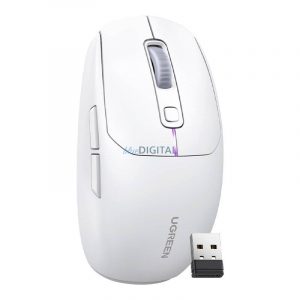 Mouse fără fir UGREEN MU103 cu 3 moduri (alb)