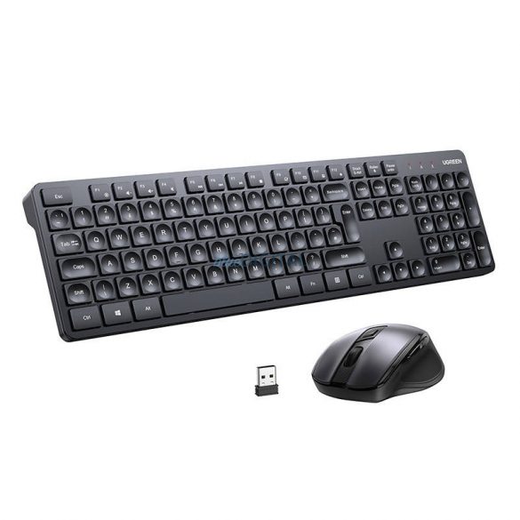 Mouse-ul ergonomic și tastatură fără fir combinate UGREEN MK006 (negru)