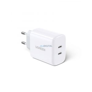 Adaptor Ugreen CD243, 2x USB-c, 40 W (alb)