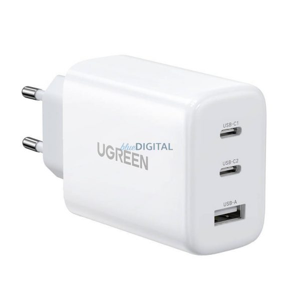 Încărcător de perete UGREEN CD275, 2x USB-C, 1x USB, 65W (alb)