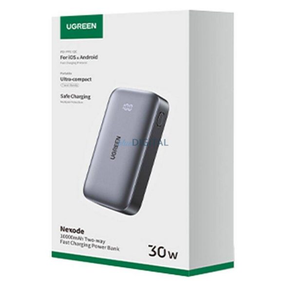 Ugreen Nexode PB502 powerbank 10000mAh USB + USB-C, 30W PD - negru