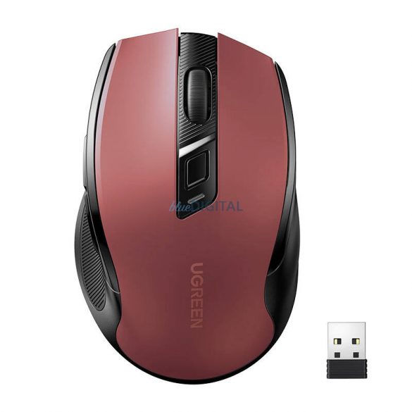 Mouse fără fir UGREEN MU006 2,4 GHz + Bluetooth 5.0 (roșu)