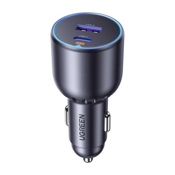 Încărcător auto Ugreen EC701, USB + USB-C, 63W (negru)