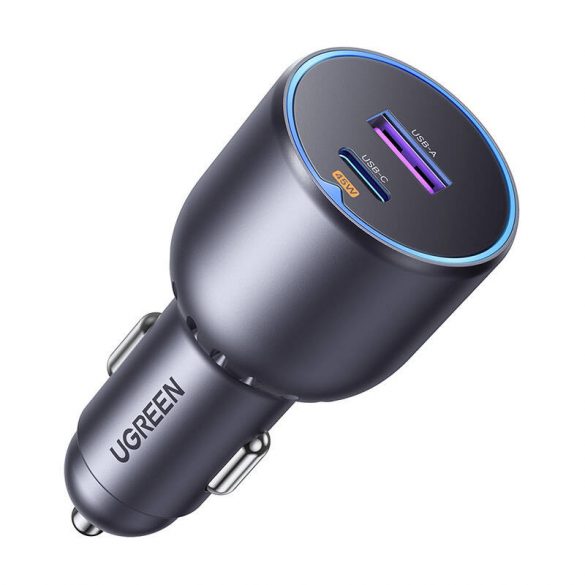 Încărcător auto Ugreen EC701, USB + USB-C, 63W (negru)