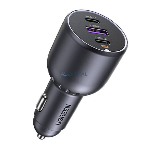 Încărcător auto Ugreen EC705 cu conexiune 1xUSB-A și 2xUSB-C 130W - negru