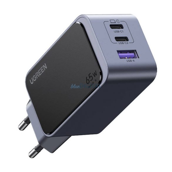 Încărcător de perete Ugreen Nexode Air 65W, USB + 2x USB-C (gri)