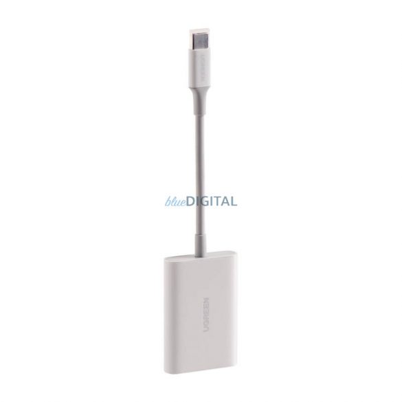 Cititor de carduri Ugreen 2 în 1 USB-C CM265 (alb)