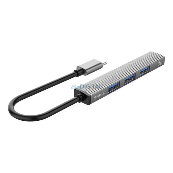 Orico USB hub USB-A - 1xUSB-A 3.0 + 3xUSB-A 2.0 - gri