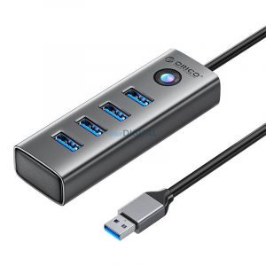 Orico PDD4U USB hub USB-A - 4xUSB-A 3.0 - gri