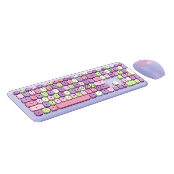 Tastatură+Mouse fără fir MOFII 666 violet