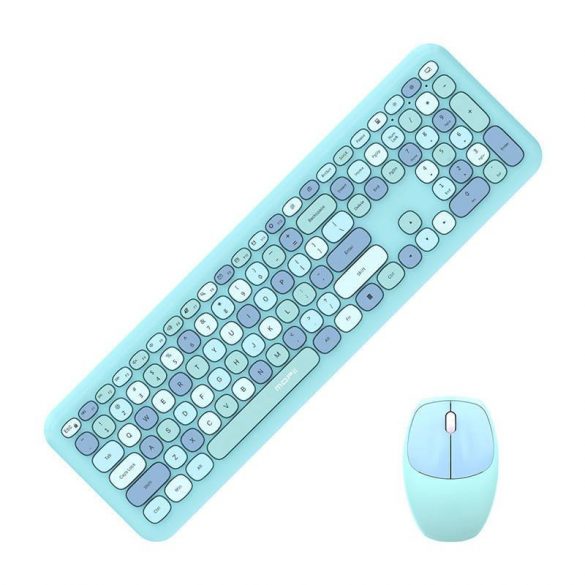 Set tastatură + mouse wireless MOFII 666 2.4G (albastru)