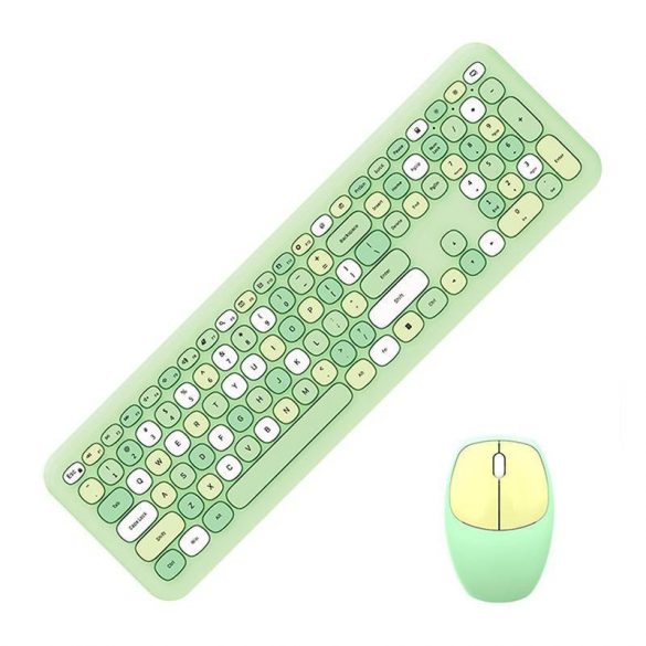 Set tastatură + mouse wireless MOFII 666 2.4G (verde)