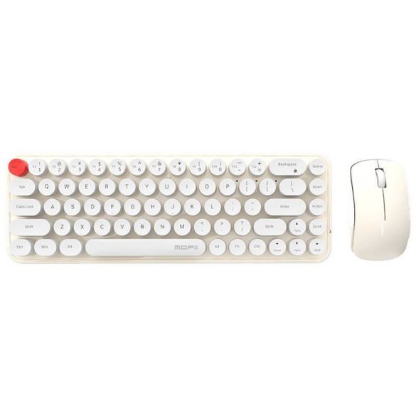 Set tastatură + mouse wireless MOFII Bean 2.4G (alb-bej)