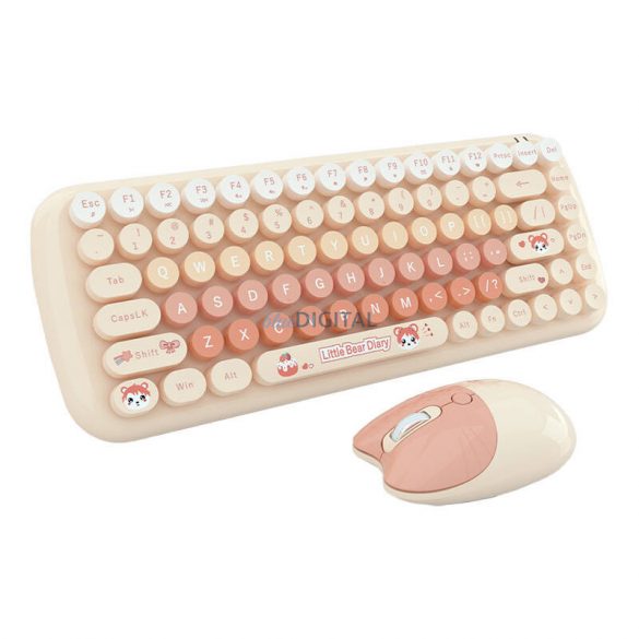 MOFII Candy New 2.4G tastatură fără fir + set mouse (portocaliu)