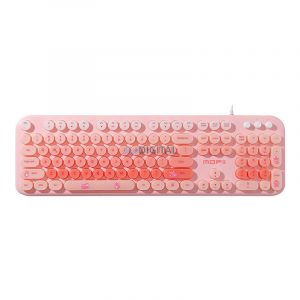 Tastatura cu fir MOFII cu retroiluminare Love Me (roz)