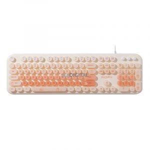 Tastatura cu fir MOFII cu retroiluminare Love Me (bej)