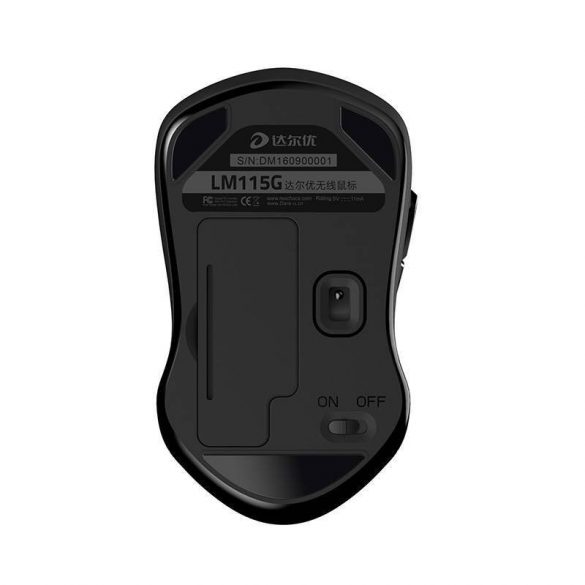 Mouse fără fir Dareu LM115G 2.4G 800-1600 DP (negru)