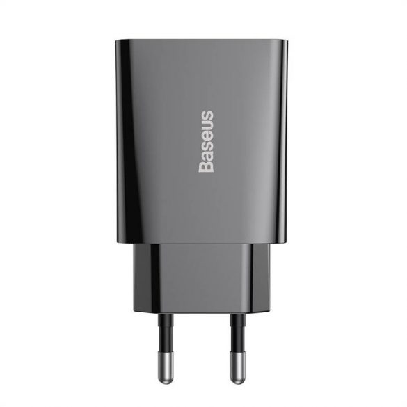 Încărcător rapid Baseus speed mini, USB + USB-C, PD, 3A, 20 W (negru)