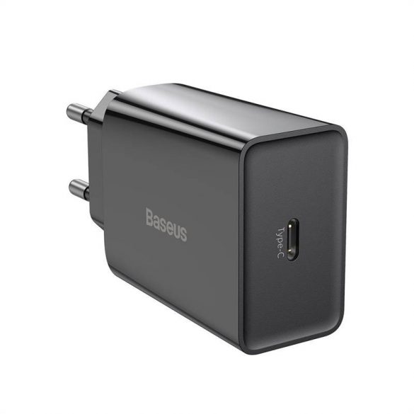 Încărcător rapid Baseus speed mini, USB + USB-C, PD, 3A, 20 W (negru)