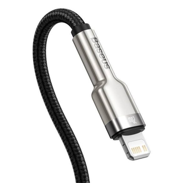 Cablu USB-C pentru Lightning Baseus Cafule PD 20W 0,25 m (negru)