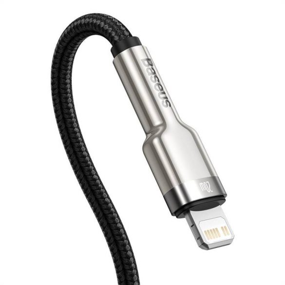 Cablu USB-C pentru Lightning Baseus Cafule, PD, 20W, 1m (negru)