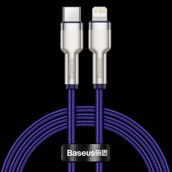 Cablu USB-C pentru Lightning Baseus Cafule, PD, 20W, 1m (Violet)