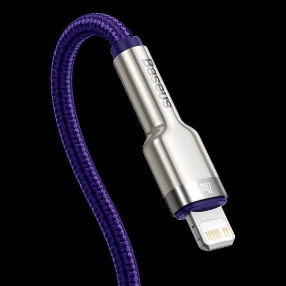 Cablu USB-C pentru Lightning Baseus Cafule, PD, 20W, 1m (Violet)