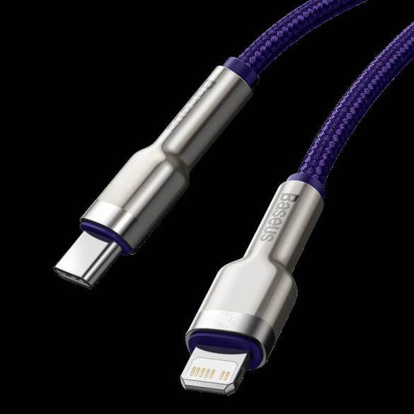 Cablu USB-C pentru Lightning Baseus Cafule, PD, 20W, 1m (Violet)