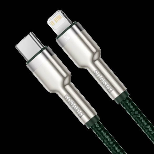 Cablu USB-C pentru Lightning Baseus Cafule, PD, 20W, 1m (verde)