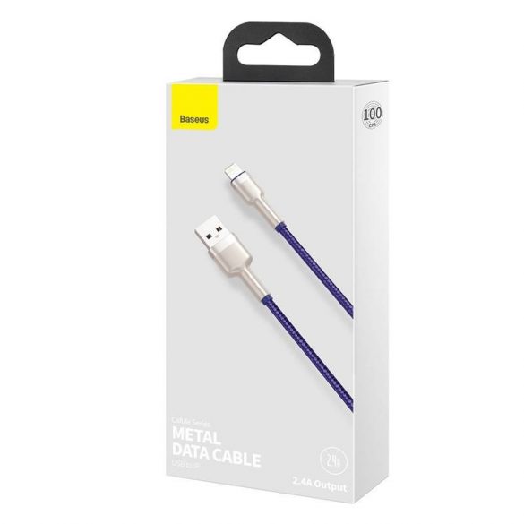 Cablu USB pentru Lightning Baseus Cafule 2.4A 1m (Violet)