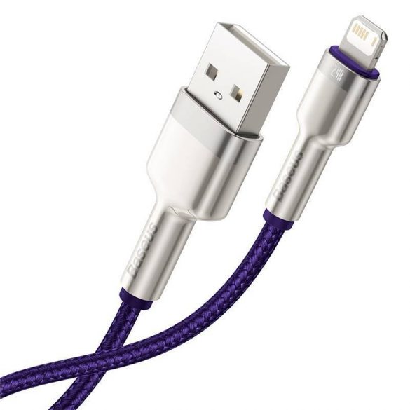 Cablu USB pentru Lightning Baseus Cafule 2.4A 1m (Violet)