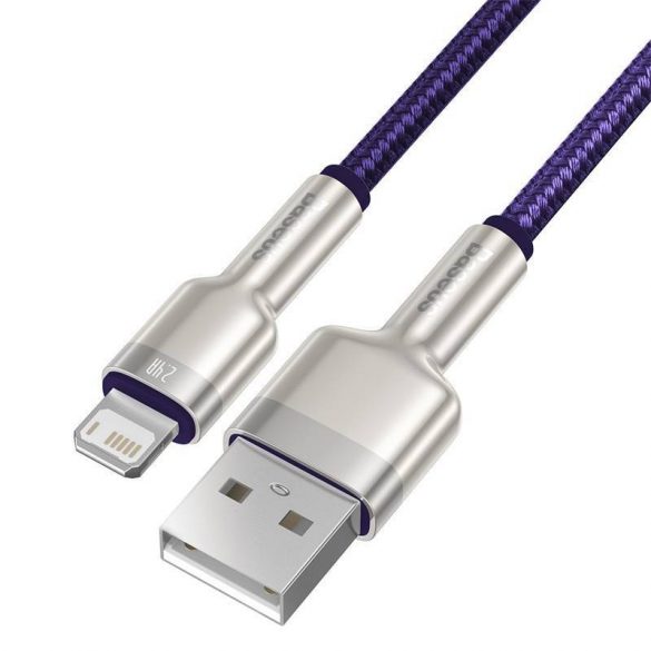 Cablu USB pentru Lightning Baseus Cafule 2.4A 1m (Violet)