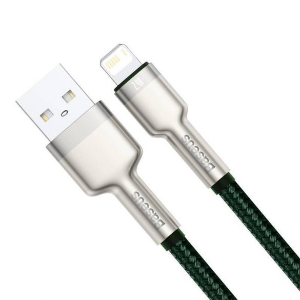 Cablu USB pentru Lightning Baseus Cafule, 2.4A, 1m (verde)