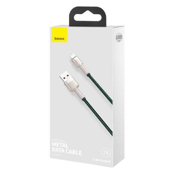 Cablu USB pentru Lightning Baseus Cafule, 2.4A, 1m (verde)