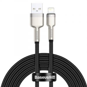 Cablu USB pentru Lightning Baseus Cafule, 2.4A, 2m (negru)