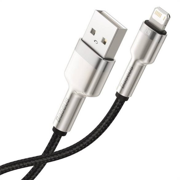 Cablu USB pentru Lightning Baseus Cafule, 2.4A, 2m (negru)