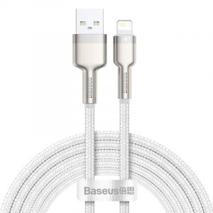 Cablu USB pentru Lightning Baseus Cafule, 2.4A, 2m (alb)