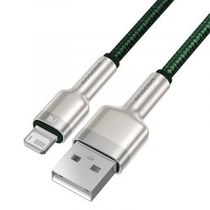 Cablu USB pentru Lightning Baseus Cafule, 2.4A, 2m (verde)