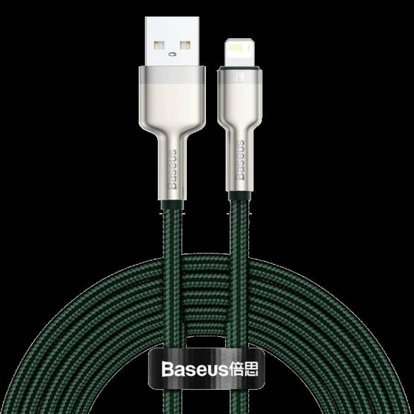 Cablu USB pentru Lightning Baseus Cafule, 2.4A, 2m (verde)